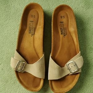 NAOT Leather Tan Strap Sandal